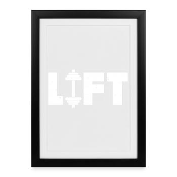 Lift Deadlifting Weightlifting Weightlift Weight - Framed poster (27 × 37 cm) - black - Front