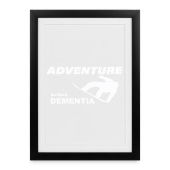 AVENTURE EN SNOWBOARD - Affiche encadrée (27 × 37 cm) - noir - Devant