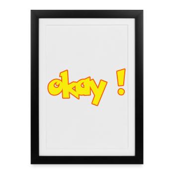 D’ACCORD - Affiche encadrée (27 × 37 cm) - noir - Devant