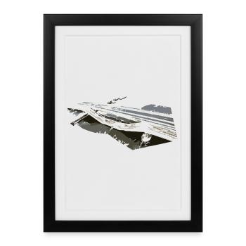 Bridge collapse - Framed poster (27 × 37 cm) - black - Front