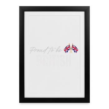 Proud British, I love the UK - Framed poster (27 × 37 cm) - black - Front