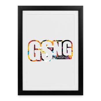 Giesing - l’autre quartier de Munich ! - Affiche encadrée (27 × 37 cm) - noir - Devant