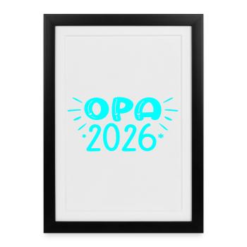 PAPI 2026 PETIT-ENFANT NAISSANCE BÉBÉ - Affiche encadrée (27 × 37 cm) - noir - Devant
