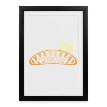 Cadeau pour gardien de chevaux - Affiche encadrée (27 × 37 cm) - noir - Devant