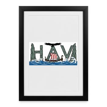 Havets Viking - Le Viking de la mer - Affiche encadrée (27 × 37 cm) - noir - Devant