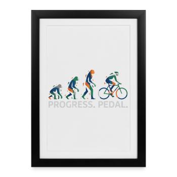 Progress Pedal Evolution - Framed poster (27 × 37 cm) - black - Front