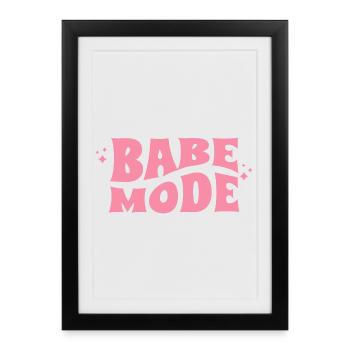 Babe Fashion Power Design - Affiche encadrée (27 × 37 cm) - noir - Devant