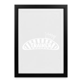 Trainer - Gerahmtes Poster (27 × 37 cm) - Schwarz - Vorne