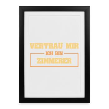 charpentier - Affiche encadrée (27 × 37 cm) - noir - Devant