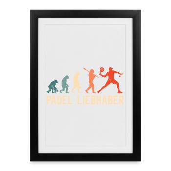 AMATEURS DE PADEL Hobby Padel Sports de padel Drôle - Affiche encadrée (27 × 37 cm) - noir - Devant