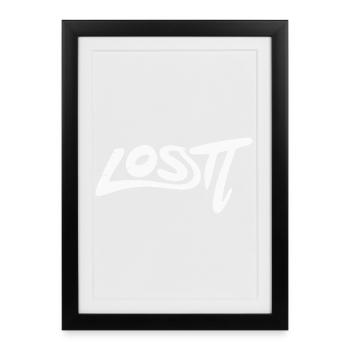 Mot perdu du graffiti - Affiche encadrée (27 × 37 cm) - noir - Devant