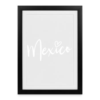 Mexico Heart Women Love Mexico - Framed poster (27 × 37 cm) - black - Front