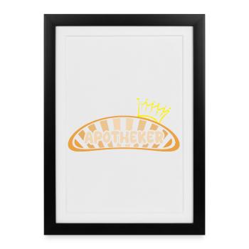 Cadeau pour pharmaciens - Affiche encadrée (27 × 37 cm) - noir - Devant