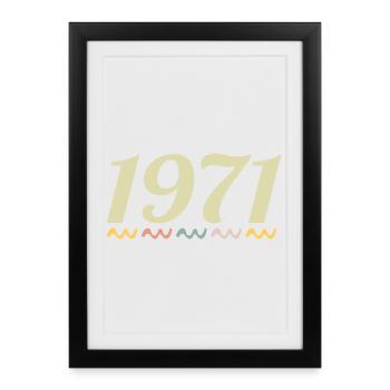 1971 - Framed poster (27 × 37 cm) - black - Front