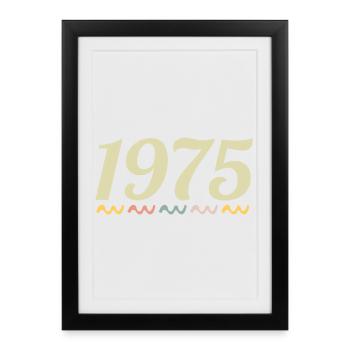 1975 - Affiche encadrée (27 × 37 cm) - noir - Devant