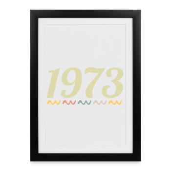 1973 - Framed poster (27 × 37 cm) - black - Front