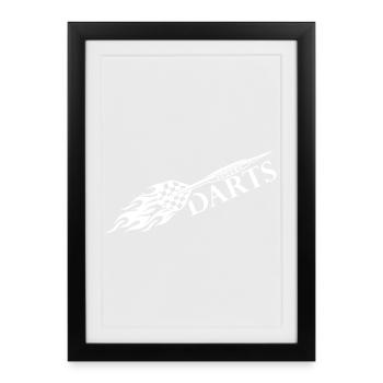 Fléchettes Fléchettes Flamme - Affiche encadrée (27 × 37 cm) - noir - Devant