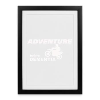 AVENTURE À MOTO - Affiche encadrée (27 × 37 cm) - noir - Devant
