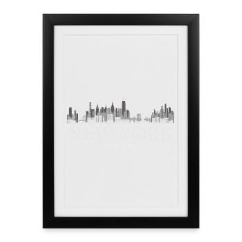 New York Skyline, New York USA - Framed poster (27 × 37 cm) - black - Front