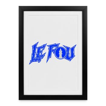 Design Le Fou Pièce d'Échecs Style Urbain Moderne - Affiche encadrée (27 × 37 cm) - noir - Devant