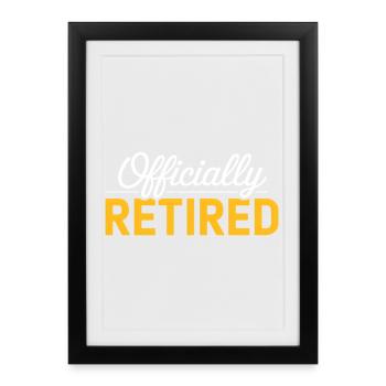 Retired 2026 Funny Retired Graphic Men Retirement - Framed poster (27 × 37 cm) - black - Front