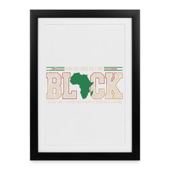 Fierté Afro Black History Month Vintage - Affiche encadrée (27 × 37 cm) - noir - Devant