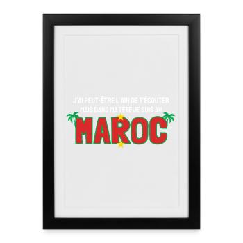 Maroc dans ma tête - Affiche encadrée (27 × 37 cm) - noir - Devant