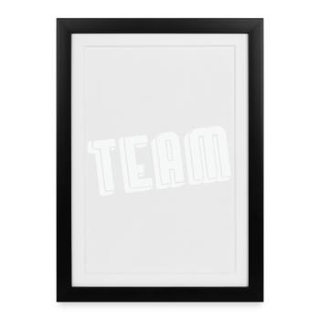 Police vintage teintée en gras Team Spirit - Affiche encadrée (27 × 37 cm) - noir - Devant