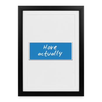 Hove actually - Framed poster (27 × 37 cm) - black - Front