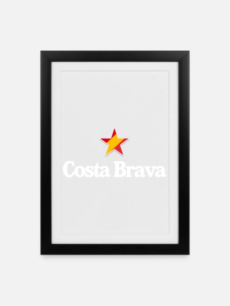 Stars of Spain - Costa Brava - Gerahmtes Poster (27 × 37 cm) - Schwarz