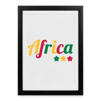 Africa / Africain / Afrique / Africain - Affiche encadrée (27 × 37 cm) - noir - Devant