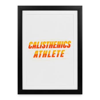 Motif de l’athlète de calisténie - Affiche encadrée (27 × 37 cm) - noir - Devant