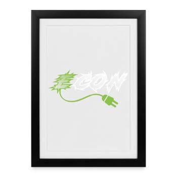 ICON ECON - Gerahmtes Poster (27 × 37 cm) - Schwarz - Vorne