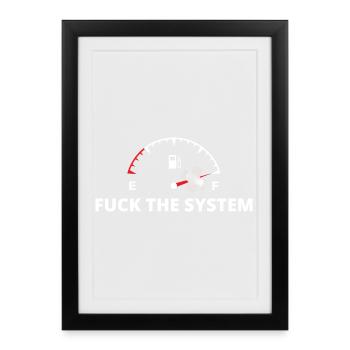 Rebel Gauge Anti-System Print - Framed poster (27 × 37 cm) - black - Front