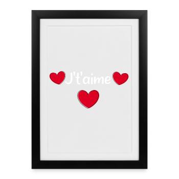 Valentines Red Heart, Valentine's Day - Framed poster (27 × 37 cm) - black - Front