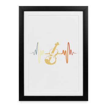 Vintage Violin - Framed poster (27 × 37 cm) - black - Front