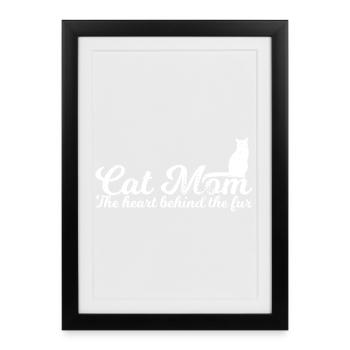 Mother cat - Framed poster (27 × 37 cm) - black - Front