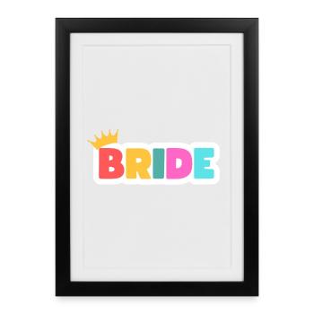 Team Bride! Customizable - Framed poster (27 × 37 cm) - black - Front