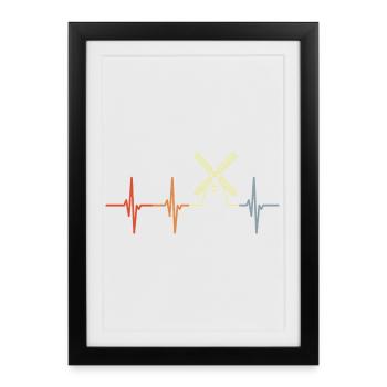 Windmill Cardiogram - Framed poster (27 × 37 cm) - black - Front