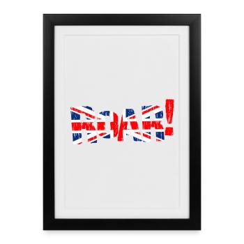 ROAR UK United Kingdom Flag - Framed poster (27 × 37 cm) - black - Front