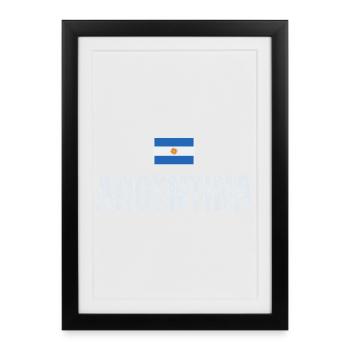 Argentinischer Stolz, ich liebe Argentinien - Gerahmtes Poster (27 × 37 cm) - Schwarz - Vorne