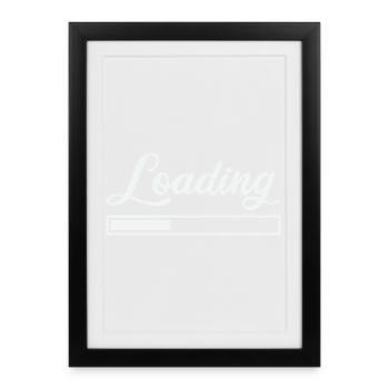 Loading - Framed poster (27 × 37 cm) - black - Front