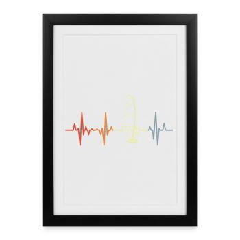 4th of July USA Cheerleader - Framed poster (27 × 37 cm) - black - Front