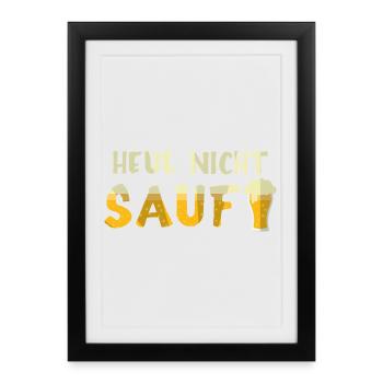 Amateurs de bière Dicton de bière Buveurs de bière Alcool - Affiche encadrée (27 × 37 cm) - noir - Devant