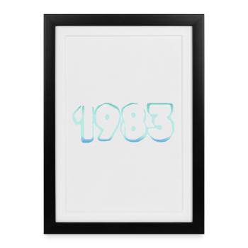 1983 1983 - Affiche encadrée (27 × 37 cm) - noir - Devant