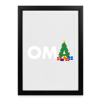 Grandma Christmas Tree - Framed poster (27 × 37 cm) - black - Front