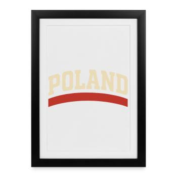 Typographie rétro polonaise - Affiche encadrée (27 × 37 cm) - noir - Devant