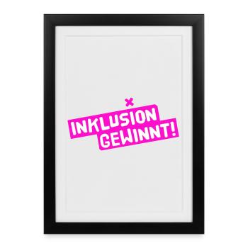 Victoires en inclusion - Affiche encadrée (27 × 37 cm) - noir - Devant
