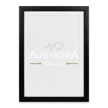 Alpe Adria Bike Tour - Framed poster (27 × 37 cm) - black - Front