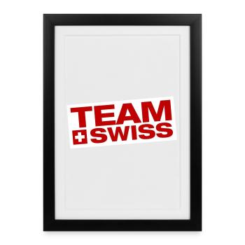 Team Switzerland - Framed poster (27 × 37 cm) - black - Front